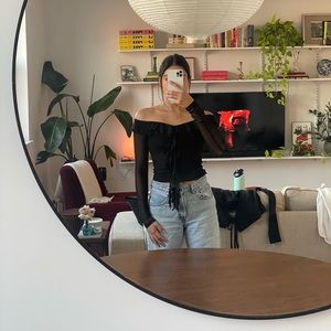 I.AM.GIA sheer off the shoulder top